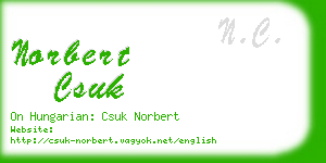 norbert csuk business card